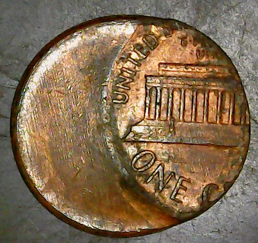 Dateless-US-Lincoln-Penny-Off-Center-Coin!